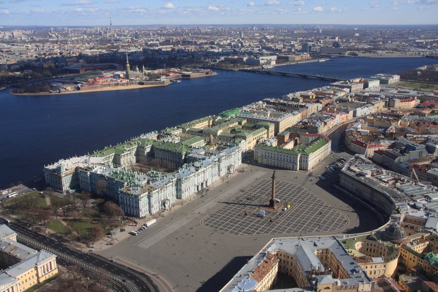 Васильевский остров с высоты птичьего полета